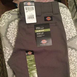 Dickies Men’s Slim Skinny Fit Twill Work Pant